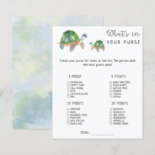 Papier Tortue de mer - Qu'y a-t-il dans votre sac baby sh