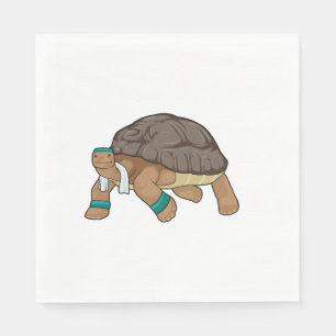 Papier Tortue en coureur avec serviette