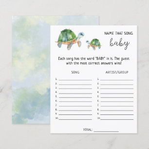 Papier Tortues de mer - jeu de baby shower pour deviner l