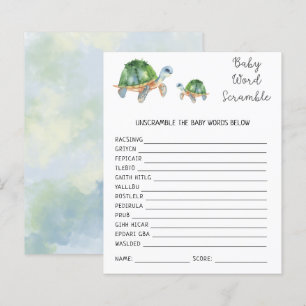 Papier Tortues - Mélange de mots pour bébé Jeu de baby