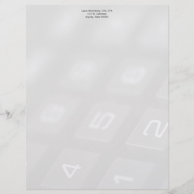 Papier Touches numériques sur la calculatrice s'effacent (Devant)