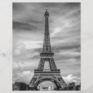 Papier Tour Eiffel noir et blanc Paris France