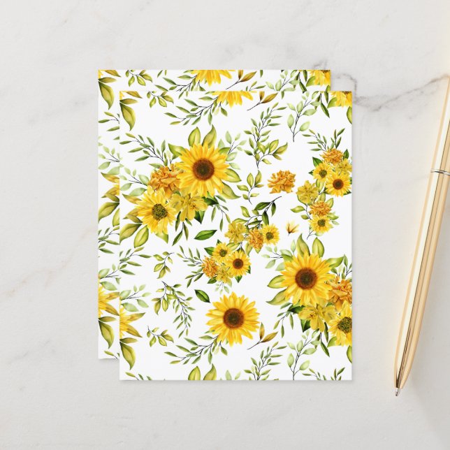 Papier Tournesol 8 (Devant/Arrière en situation)