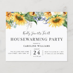 Papier tournesols rustiques invitation à la fête de récha