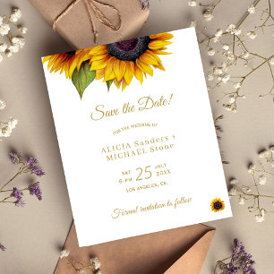Papier Tournesols rustiques PETIT BUDGET faire part de ma