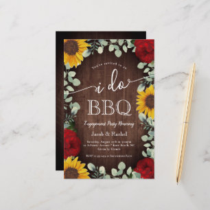 Papier Tournesols Rustiques Roses Je fais Fiançailles bar