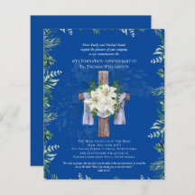 TOUT Anniversaire d'Ordination Invitation Lilys Bl