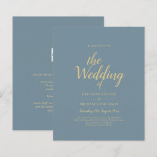 Papier Tout-en-1 Elégant verre de mer Turquoise Mariage o