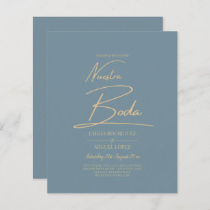 Papier Tout-en-1 Elégant verre de mer Turquoise or Nuestr