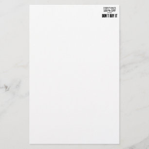 Papier Tout est 100% moins cher si vous ne l'achetez pas