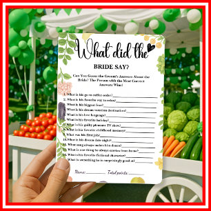 Papier Tout frais du marché Que a dit la mariée Jeu