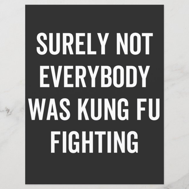 Papier Tout Le Monde N'Était Certainement Pas Kung Fu En  (Devant)