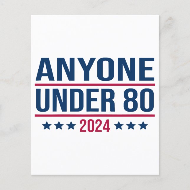 Papier Toute Personne De Moins De 80 Ans 2024 Drôle Prési (Devant)
