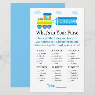 Papier Toy Train Qu'y a-t-il dans votre sac à main