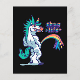 Papier trait à la main licorne peing