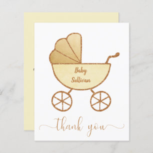 Papier Transport Jaune Merci Budget Baby shower