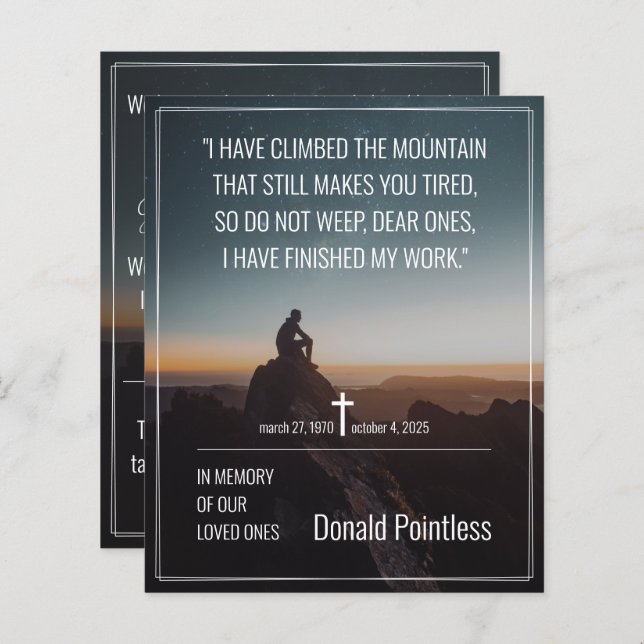 Papier Travaux d'une vie (Devant / Derrière)