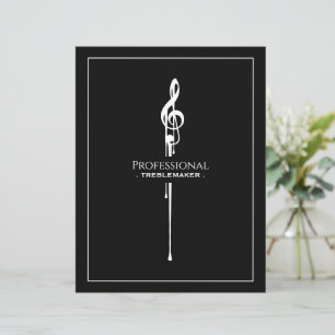Papier Treblemaker Funny Music Pun Classy Black G-Clef