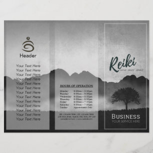 Papier Tri-Fold Reiki Master Yoga instructeur de médiatio