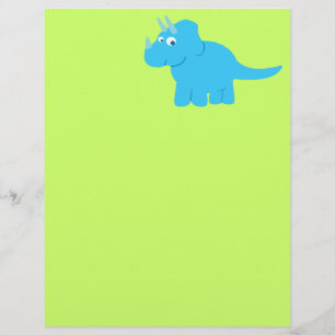 Papier Tricératops bleu Dinosaur