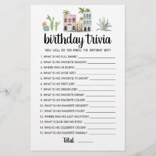 Papier Trivia Jeu À Quel Point Connaissez-Vous Le Garçon