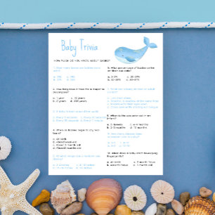 Papier Trivia Nautical Baby   Jeu Baby shower