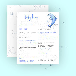 Papier Trivia Nautical Baby Jeu Baby shower