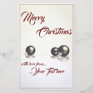 Papier Trois boules de Noël devant un fond clair