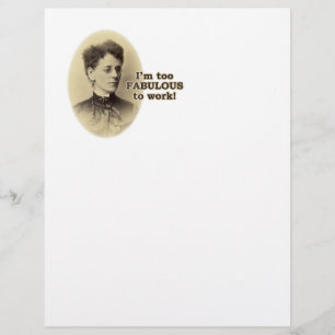 Papier Trop fabuleux pour travailler