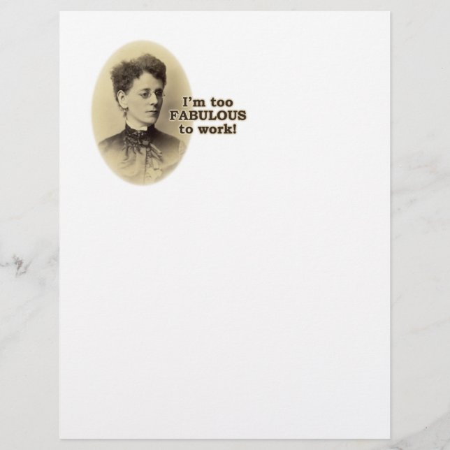 Papier Trop fabuleux pour travailler (Devant)