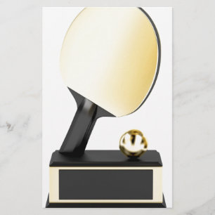 Papier Trophée de tennis de table en or