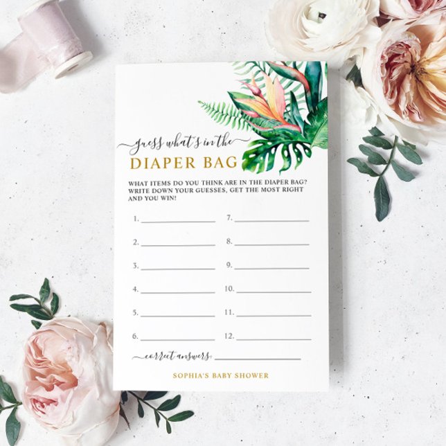 Papier Tropical Ce Qui Est Dans Le Jeu De Douche À Sac À  (Créateur téléchargé)