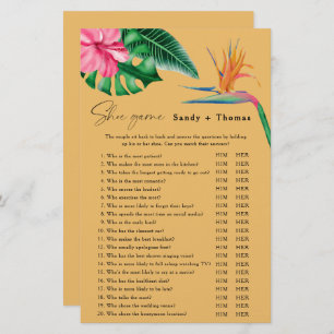 Papier Tropical - Chaussure jeu de douche nuptiale