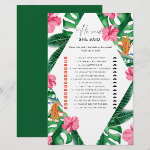 Papier Tropical - Il a dit qu'elle a dit jeu de douche nu