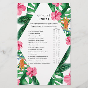 Papier Tropical - Jeu de baby shower sur le thème du mari