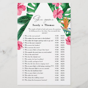 Papier Tropical - Jeu de chaussures jeu de baby shower