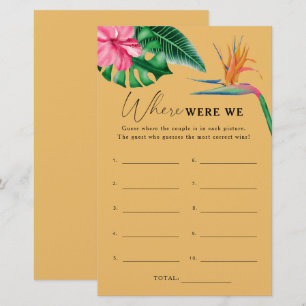 Papier Tropical - Où étions-nous jeu de baby shower pour