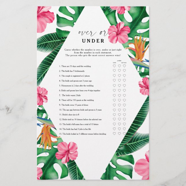 Papier Tropical - Plus ou sous la douche nuptiale (Devant)