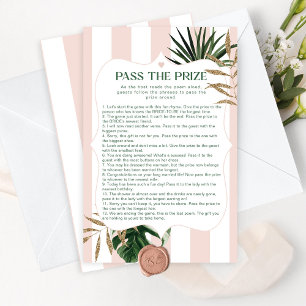 Papier Tropical rose passer le prix jeu de douche nuptial
