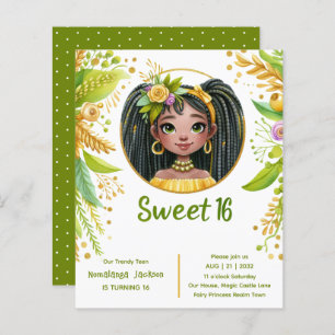 Papier Tropical Sweet 16 Noir Adolescent Anniversaire Ver