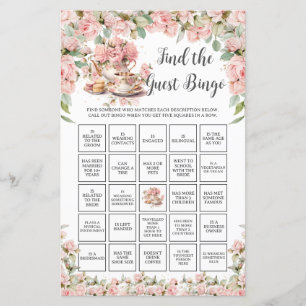 Papier Trouver le Bingo de l'invité pour une fête de mari