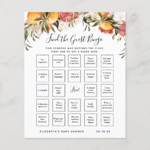 Papier Trouver Le Bingo Invité   Jeu Baby shower
