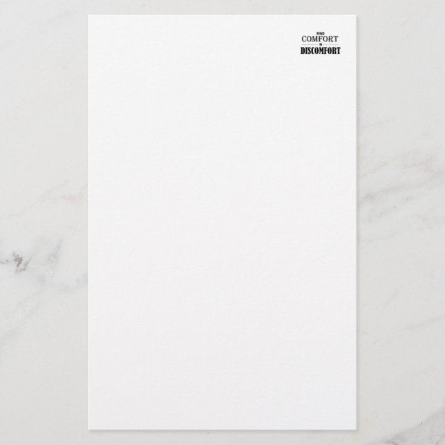 Papier Trouver le confort dans l'inconfort (Devant)