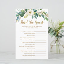 Trouver le jeu de Baby shower invité | Verdure
