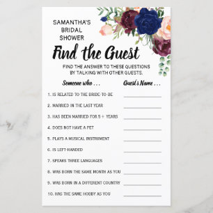 Papier Trouvez la douche invité anglais espagnol jeu