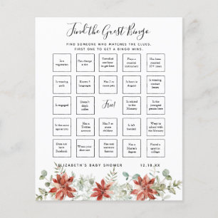 Papier Trouvez l'invité Bingo   Jeu de Baby Shower
