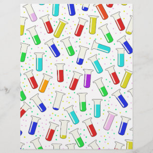 Papier Tubes à essai en verre de dessin animé