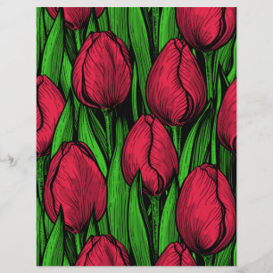 Papier Tulipes rouges