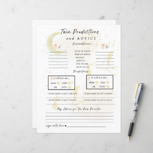 Papier Twin Baby Prédictions et conseils, Oh Baby!