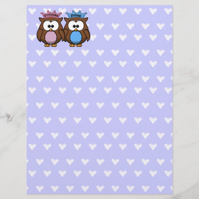 Papier twin owl princess (Devant)